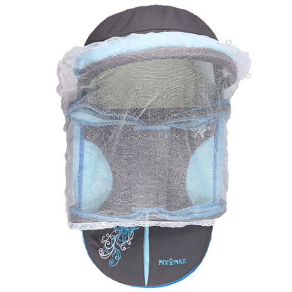 Mix and Max Embroidered Baby Carrycot ( Fly Baby Blue color #121 )