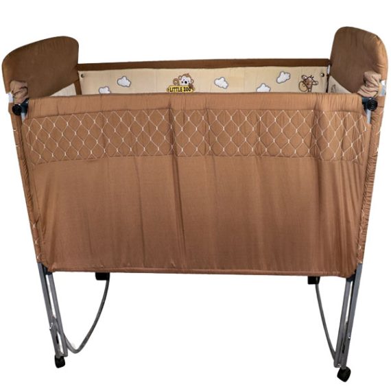 Mix & Max Multi Option Baby Large Iron Bed rocking (or fixed as desired) embroidered #550