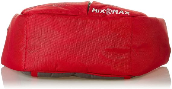 Mix & Max Leather Diaper Shoulder bag with embroidery ( Home Red #217 )