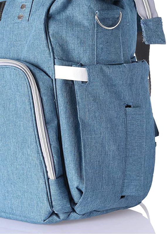 Mix & Max Leather Diaper Backpack bag ( Baby Blue #225 )