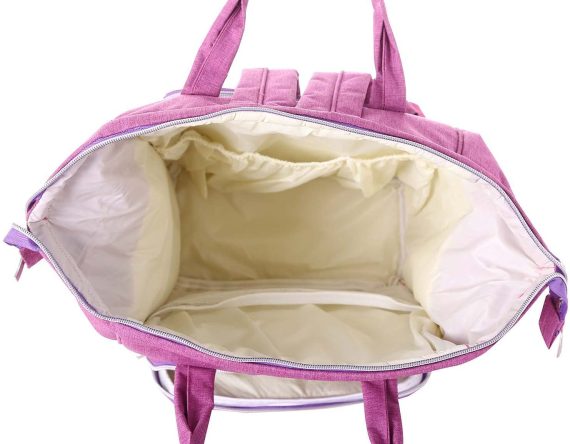 Mix & Max Leather Diaper Backpack bag ( Fushia #227 )