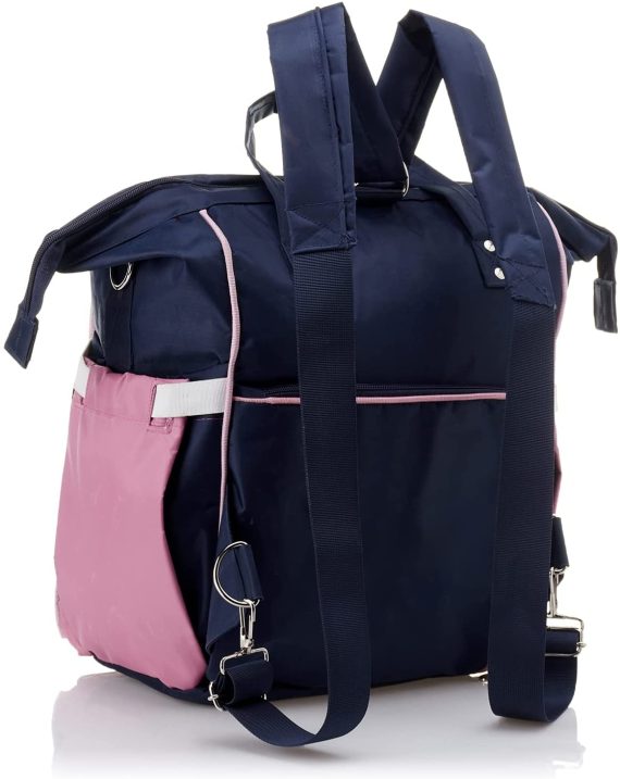 Mix & Max Leather Diaper Backpack bag with embroidery ( Tree Fushia #256 )