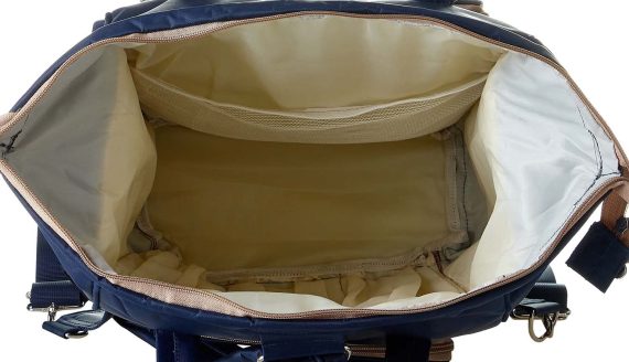Mix & Max Leather Diaper Backpack bag with embroidery ( Tree Fushia #256 )