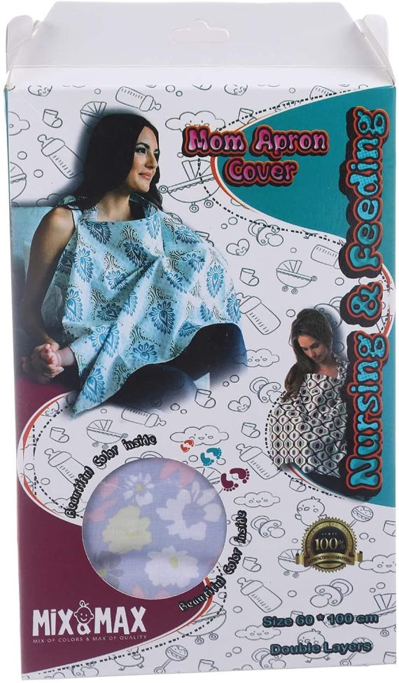 Mix & Max Baby Nursing Scarf Cover Up Apron for Mum Breastfeeding Cover (Privacy Feeding cover) (With mosquito Net Window) #611