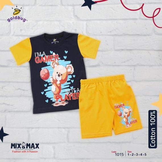 Mix & Max Kid Cotton 100% Pajama size 1 Year to 5 Years Old (5 Sizes) - Code 1015