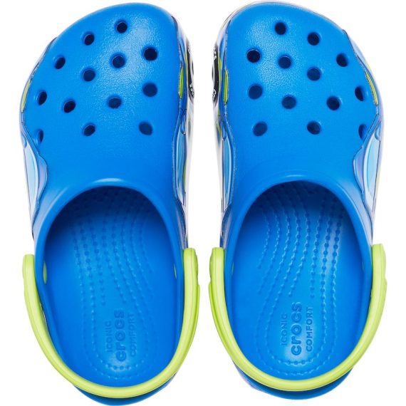 Crocs Disney Cartoon Brand Unisex Kids Clog Shoes .. Size C7 to J3 #28 Blue Car