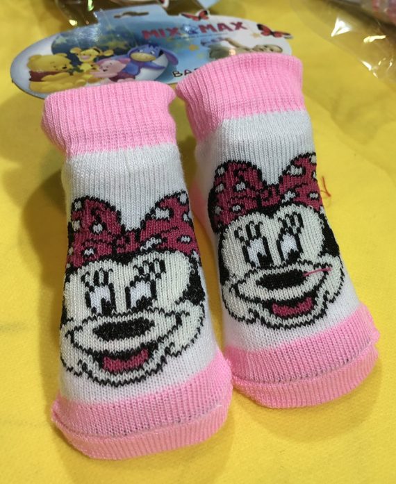 Mix & Max Baby Cotton Girl Socks (3 Pieces) One Baby Size