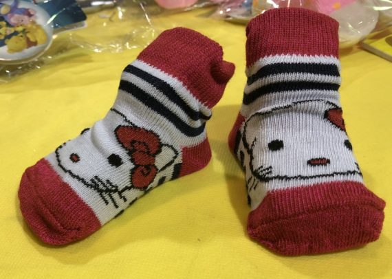 Mix & Max Baby Cotton Girl Socks (3 Pieces) One Baby Size