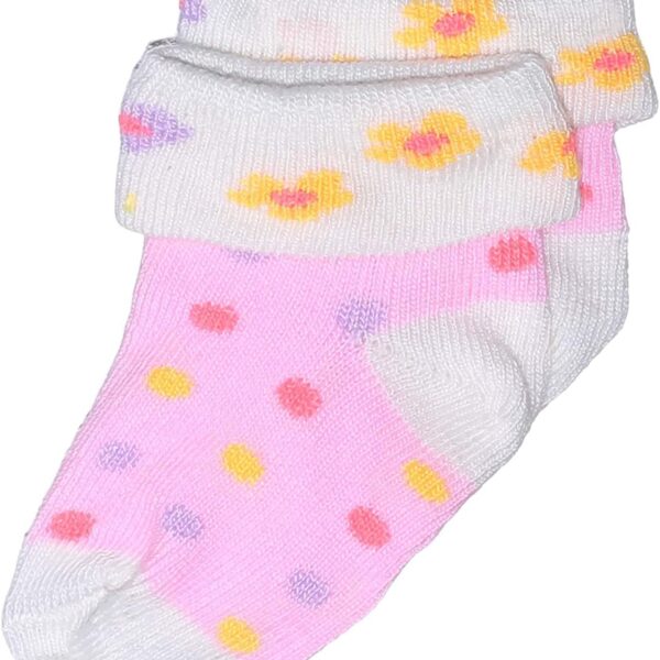 Mix & Max Baby Cotton Girl Socks (3 Pieces) One Baby Size
