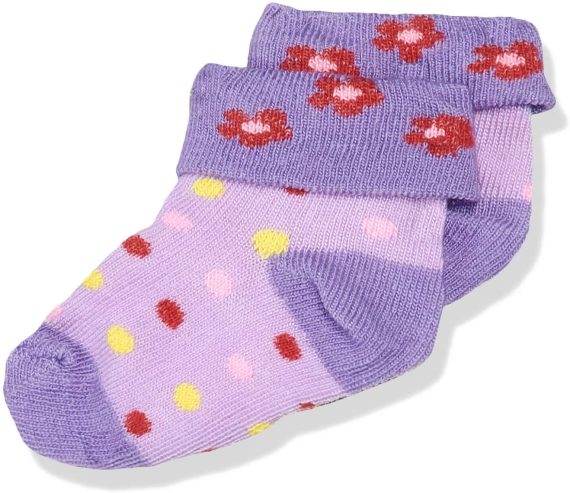 Mix & Max Baby Cotton Girl Socks (3 Pieces) One Baby Size