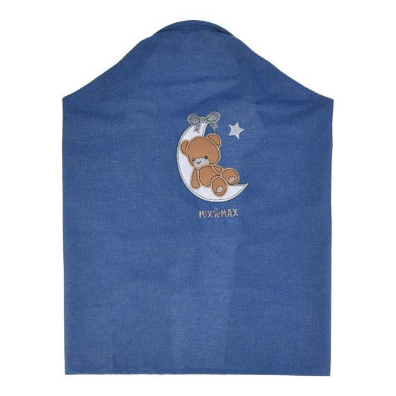 Mix & Max Baby Nursing Jeans Scarf Cover Up Apron for Mum Breastfeeding Cover with embroidery (Privacy Feeding cover) (With mosquito Net Window) #646