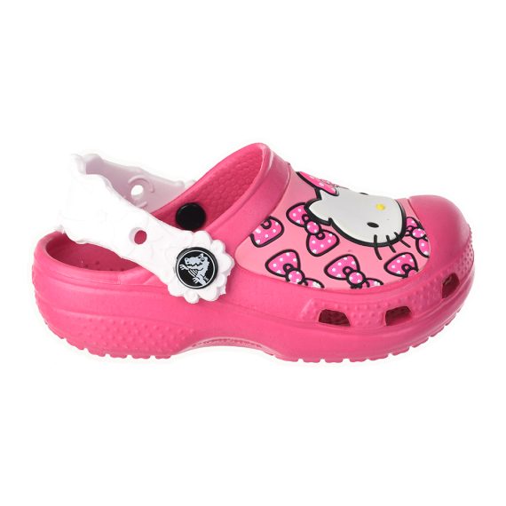 Crocs Disney Cartoon Brand Unisex Kids Clog Shoes .. Size C6 to J3 #49 Fushia Kitty