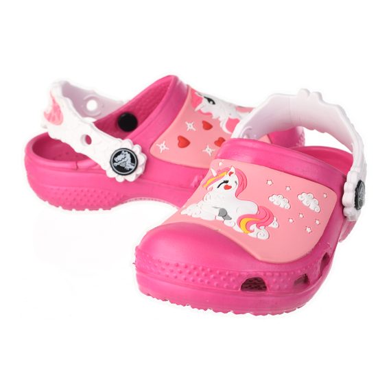 Crocs Disney Cartoon Brand Unisex Kids Clog Shoes .. Size C6 to J3 #48 Fushia