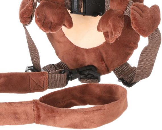 Mix & Max 2-in-1 Child Safety Harness deluxe Animal Shape backpack Cotton 100% - Brown Monkey