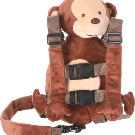 Mix & Max 2-in-1 Child Safety Harness deluxe Animal Shape backpack Cotton 100% - Brown Monkey