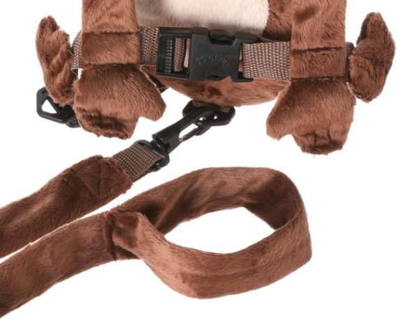Mix & Max 2-in-1 Child Safety Harness deluxe Animal Shape backpack Cotton 100% - Brown Girly Monkey