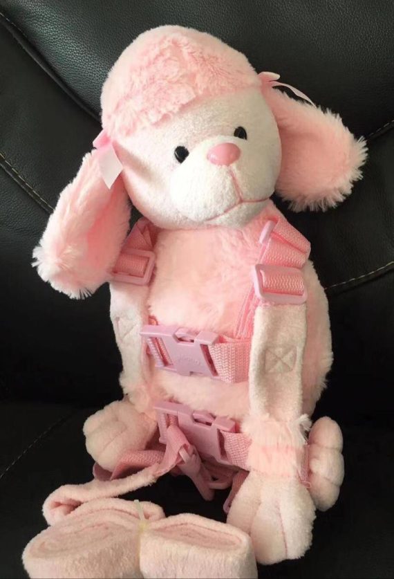 Mix & Max 2-in-1 Child Safety Harness deluxe Animal Shape backpack Cotton 100% - Pinky