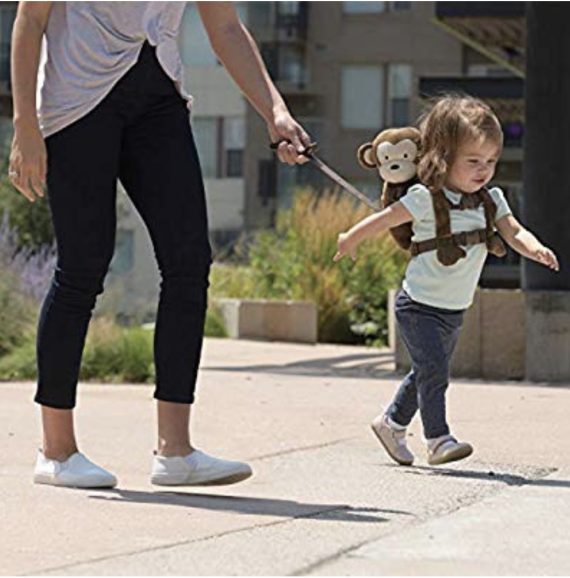 Mix & Max 2-in-1 Child Safety Harness deluxe Animal Shape backpack Cotton 100% - Brown Girly Monkey