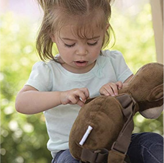 Mix & Max 2-in-1 Child Safety Harness deluxe Animal Shape backpack Cotton 100% - Brown Girly Monkey