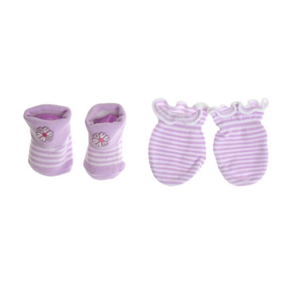 Mix & Max Baby Gift Set One size (Head Icecap+Sock+Hand Cover) Cotton 100% - Strike Purple