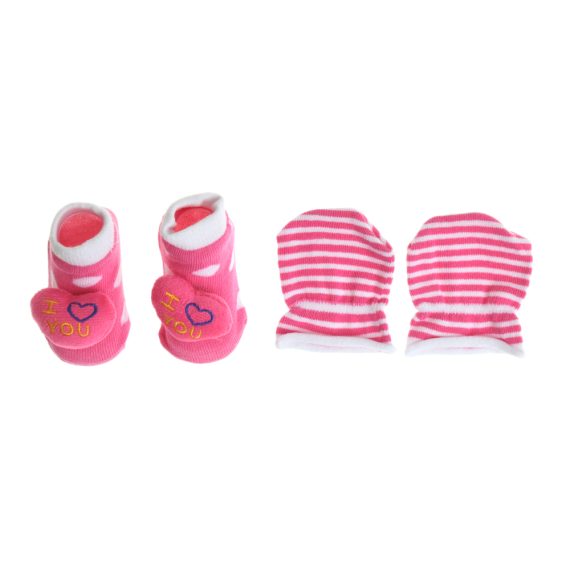 Mix & Max Baby Perfect Gift Set One size (Bib+Sock+Hand Cover) Cotton 100% - butterfly