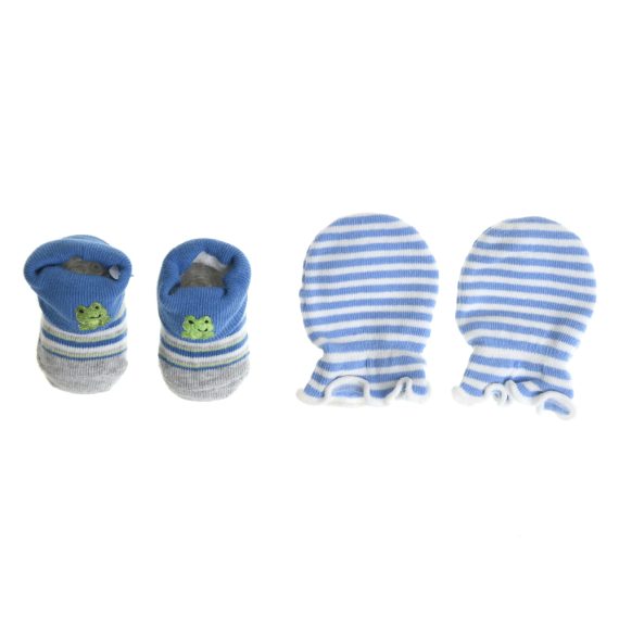 Mix & Max Baby Gift Set One size (Head Icecap+Sock+Hand Cover) Cotton 100% - Strike Navy