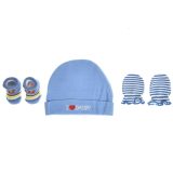 Mix & Max Baby Gift Set One size (Head Icecap+Sock+Hand Cover) Cotton 100% - Ilovdaddy