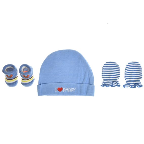 Mix & Max Baby Gift Set One size (Head Icecap+Sock+Hand Cover) Cotton 100% - Ilovdaddy