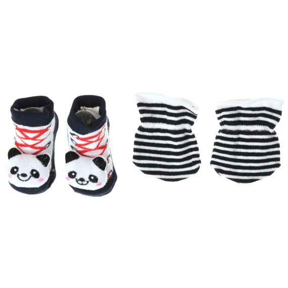 Mix & Max Baby Perfect Gift Set One size (Bib+Sock+Hand Cover) Cotton 100% - Happy Bear