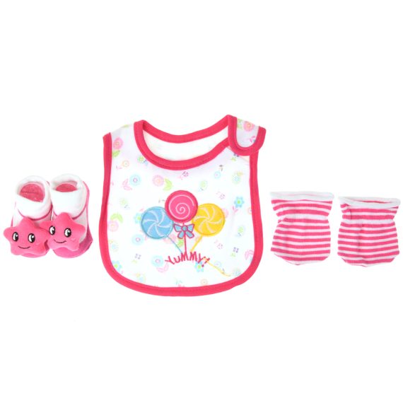 Mix & Max Baby Perfect Gift Set One size (Bib+Sock+Hand Cover) Cotton 100% - baloons