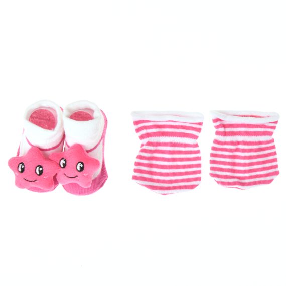Mix & Max Baby Perfect Gift Set One size (Bib+Sock+Hand Cover) Cotton 100% - baloons