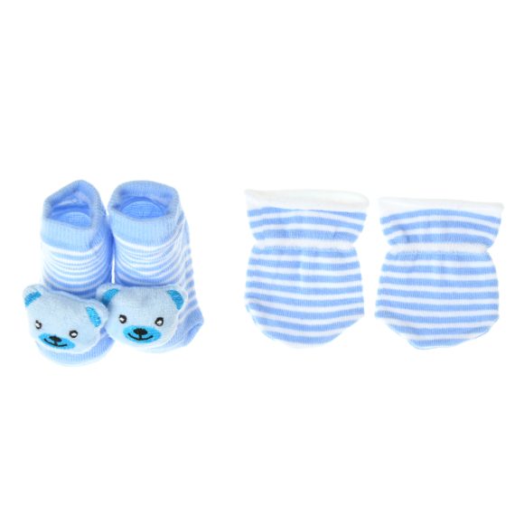 Mix & Max Baby Perfect Gift Set One size (Bib+Sock+Hand Cover) Cotton 100% - Elephant
