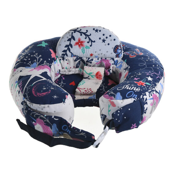 Mix &Max Multi use 2-in-1 Maternity Pillow + Baby sitting help Pillow Cotton 100% # 481