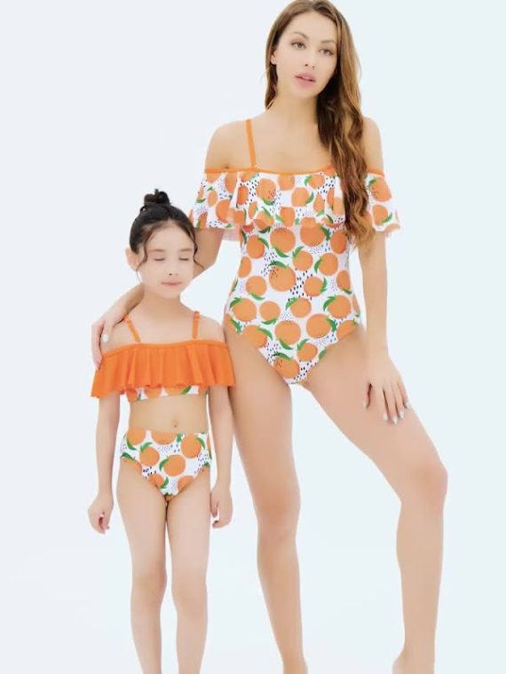 Mix & Max Girly 2 Pieces Swimsuit (6 sizes From 2Y to 12Y) # AW29