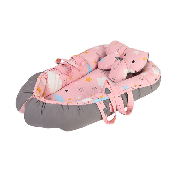 Mix &Max Baby Nest Lounger for Co Sleeping Newborn Sleeper Baby Sleeping Bed Machine Washable, Adjustable Size , Double Face # N1