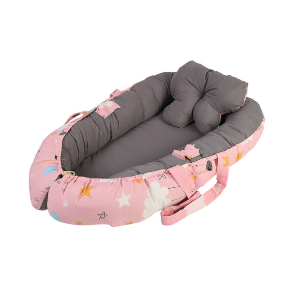 Mix &Max Baby Nest Lounger for Co Sleeping Newborn Sleeper Baby Sleeping Bed Machine Washable, Adjustable Size , Double Face # N1
