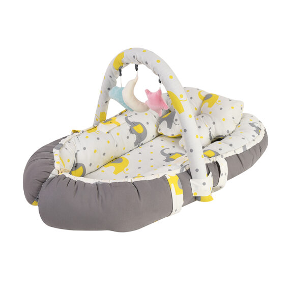 Mix &Max Baby Nest Lounger for Co Sleeping Newborn Sleeper Baby Sleeping Bed Machine Washable, Adjustable Size , Double Face # N1