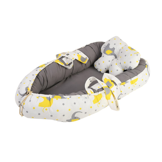 Mix &Max Baby Nest Lounger for Co Sleeping Newborn Sleeper Baby Sleeping Bed Machine Washable, Adjustable Size , Double Face # N1