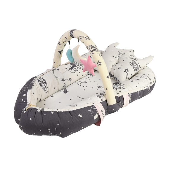 Mix &Max Baby Nest Lounger for Co Sleeping Newborn Sleeper Baby Sleeping Bed Machine Washable, Adjustable Size , Double Face # N1
