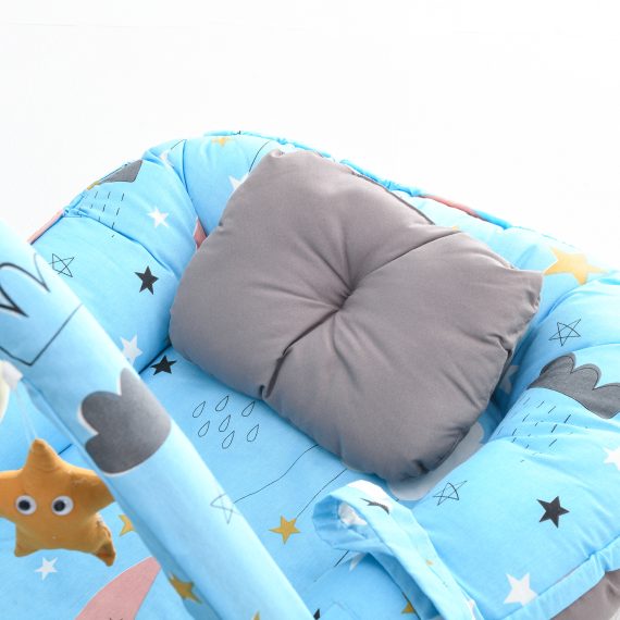 Mix &Max Baby Nest Lounger for Co Sleeping Newborn Sleeper Baby Sleeping Bed Machine Washable, Adjustable Size , Double Face # N1