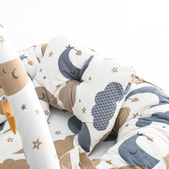 Mix &Max Baby Nest Lounger for Co Sleeping Newborn Sleeper Baby Sleeping Bed Machine Washable, Adjustable Size , Double Face # N1