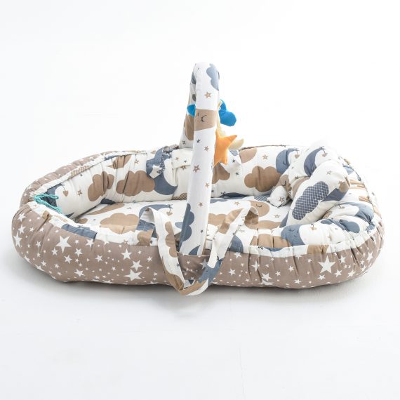 Mix &Max Baby Nest Lounger for Co Sleeping Newborn Sleeper Baby Sleeping Bed Machine Washable, Adjustable Size , Double Face # N1