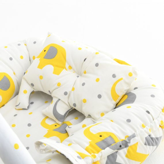 Mix &Max Baby Nest Lounger for Co Sleeping Newborn Sleeper Baby Sleeping Bed Machine Washable, Adjustable Size , Double Face # N1