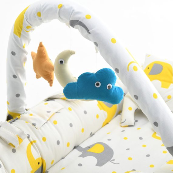 Mix &Max Baby Nest Lounger for Co Sleeping Newborn Sleeper Baby Sleeping Bed Machine Washable, Adjustable Size , Double Face # N1