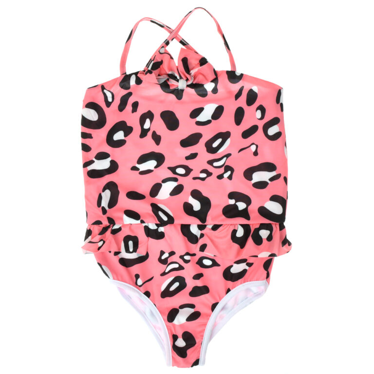 Mix & Max Girls Swimsuit and Swimming Cap Printed Circles Set of 2 pieces Two Piece Swimsuit (4 sizes From 6M to 4Y)  # 32 - Image 6