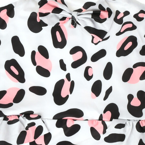 Mix & Max Girls Swimsuit and Swimming Cap Printed Circles Set of 2 pieces Two Piece Swimsuit (4 sizes From 6M to 4Y)  # 32