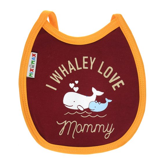 Mix &Max Multi-colors Printed Bib with diaper back Small size 16*19cm (2 Pieces) Boy #803b