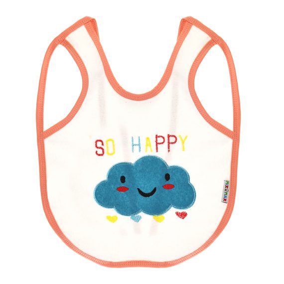 Mix &Max Multi-color Bib with embroidery diaper back size 38*29cm (2 Pieces) #901