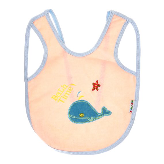 Mix &Max Multi-color Bib with embroidery diaper back size 38*29cm (2 Pieces) #901