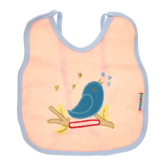Mix &Max Multi-color Bib with embroidery diaper back size 38*29cm (2 Pieces) #901